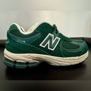 Youth 13 New Balance 2002R Nightwatch Green running sneaker